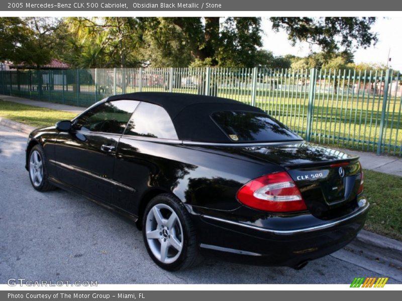 Obsidian Black Metallic / Stone 2005 Mercedes-Benz CLK 500 Cabriolet