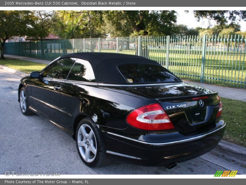 Obsidian Black Metallic / Stone 2005 Mercedes-Benz CLK 500 Cabriolet