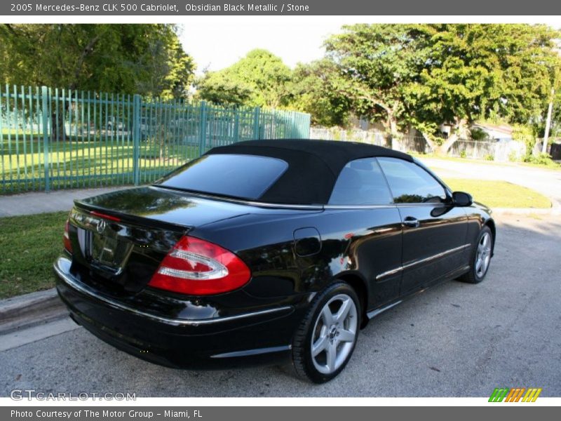Obsidian Black Metallic / Stone 2005 Mercedes-Benz CLK 500 Cabriolet