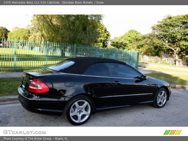 Obsidian Black Metallic / Stone 2005 Mercedes-Benz CLK 500 Cabriolet