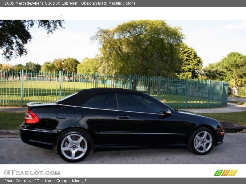 Obsidian Black Metallic / Stone 2005 Mercedes-Benz CLK 500 Cabriolet