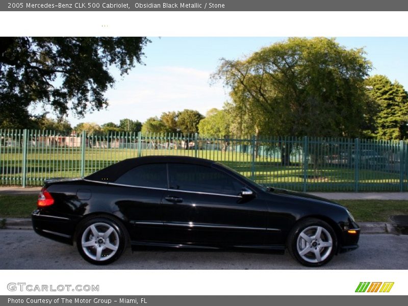 Obsidian Black Metallic / Stone 2005 Mercedes-Benz CLK 500 Cabriolet