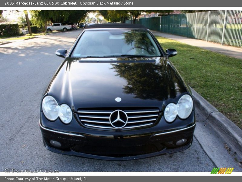 Obsidian Black Metallic / Stone 2005 Mercedes-Benz CLK 500 Cabriolet