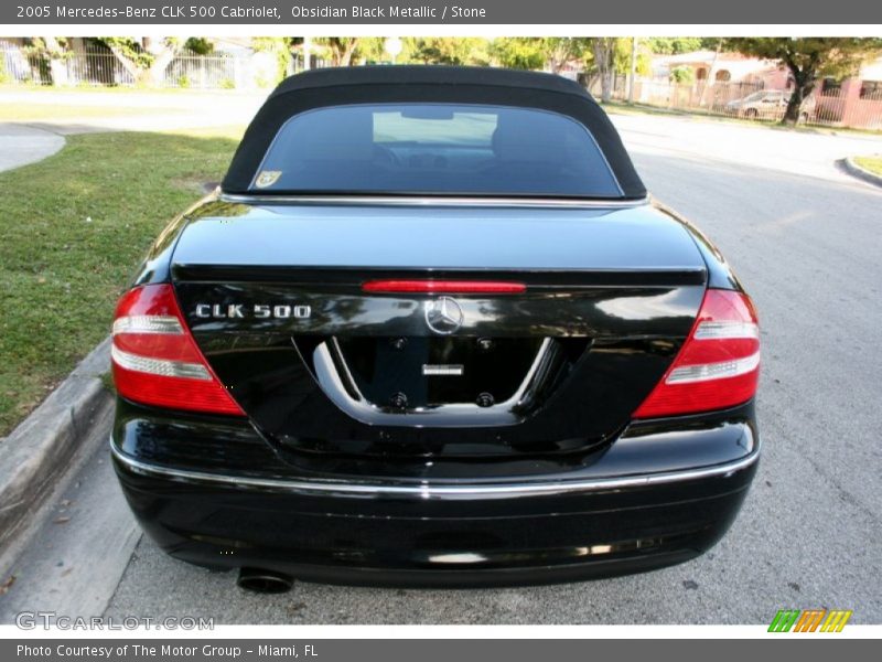 Obsidian Black Metallic / Stone 2005 Mercedes-Benz CLK 500 Cabriolet