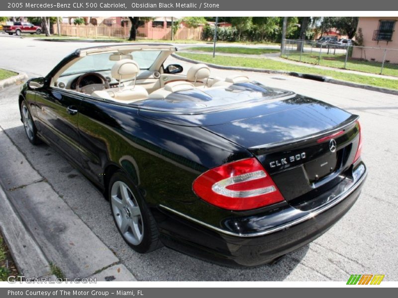 Obsidian Black Metallic / Stone 2005 Mercedes-Benz CLK 500 Cabriolet