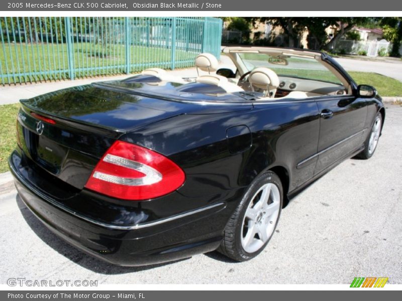 Obsidian Black Metallic / Stone 2005 Mercedes-Benz CLK 500 Cabriolet