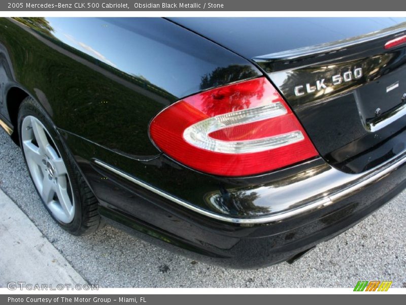 Obsidian Black Metallic / Stone 2005 Mercedes-Benz CLK 500 Cabriolet