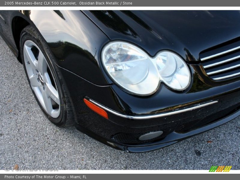 Obsidian Black Metallic / Stone 2005 Mercedes-Benz CLK 500 Cabriolet