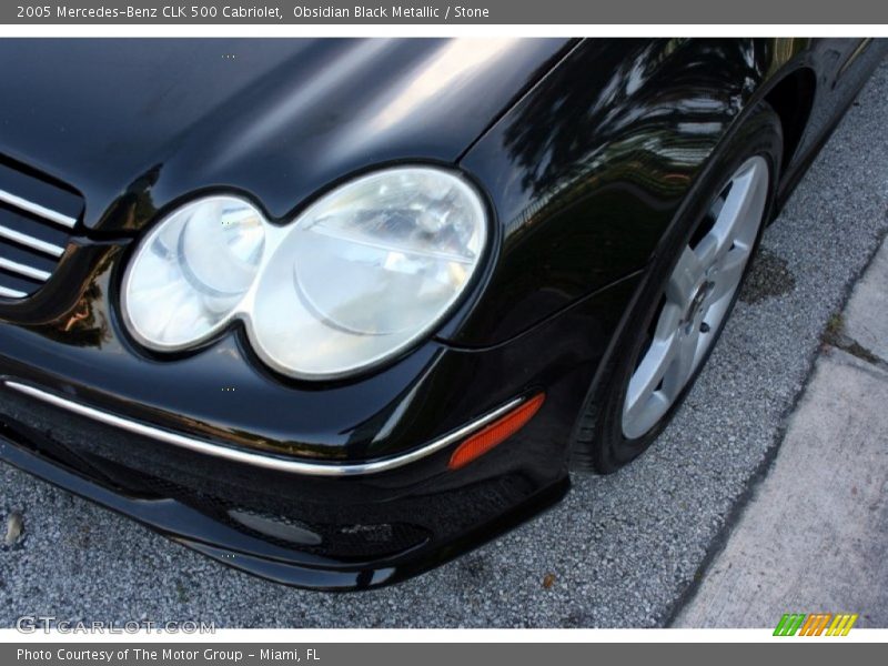 Obsidian Black Metallic / Stone 2005 Mercedes-Benz CLK 500 Cabriolet