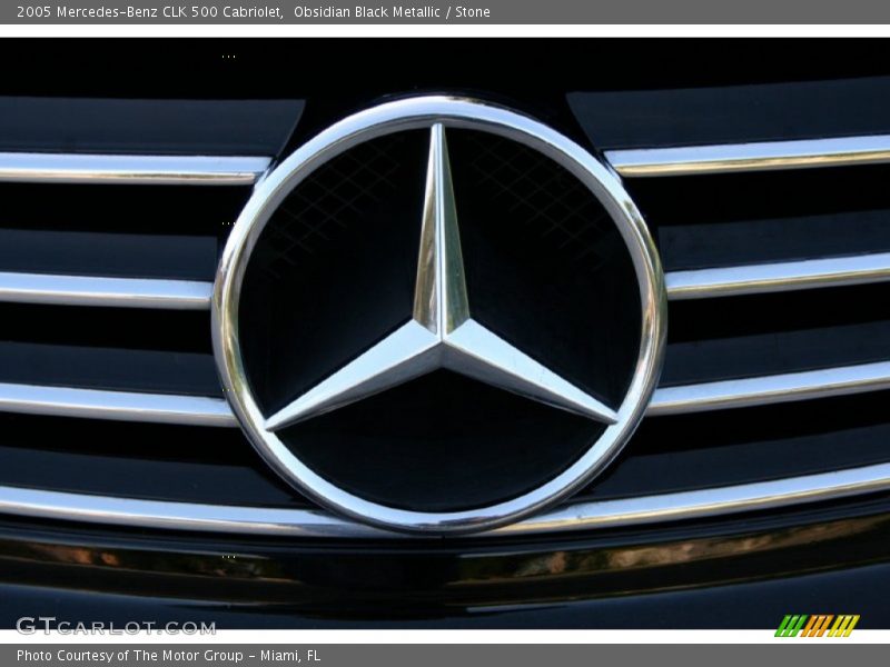 Obsidian Black Metallic / Stone 2005 Mercedes-Benz CLK 500 Cabriolet