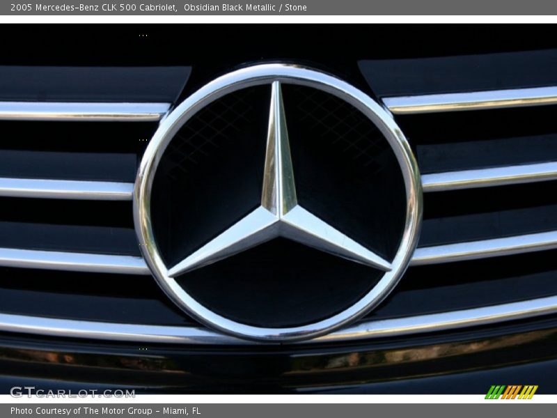 Obsidian Black Metallic / Stone 2005 Mercedes-Benz CLK 500 Cabriolet