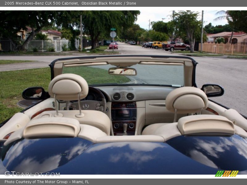 Obsidian Black Metallic / Stone 2005 Mercedes-Benz CLK 500 Cabriolet