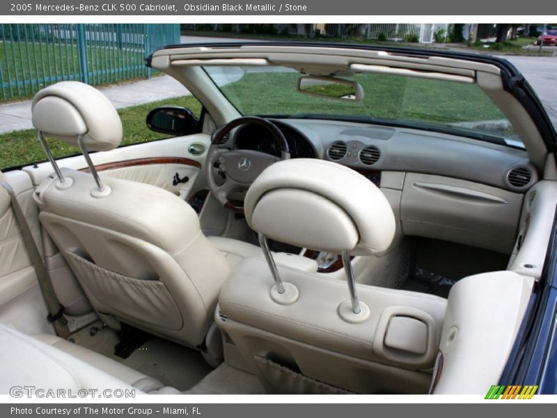 Obsidian Black Metallic / Stone 2005 Mercedes-Benz CLK 500 Cabriolet