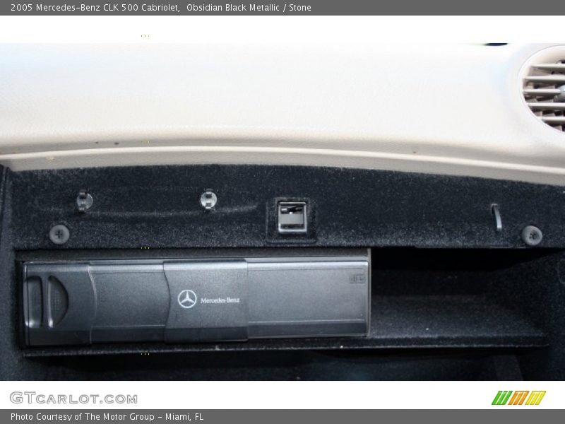 Obsidian Black Metallic / Stone 2005 Mercedes-Benz CLK 500 Cabriolet