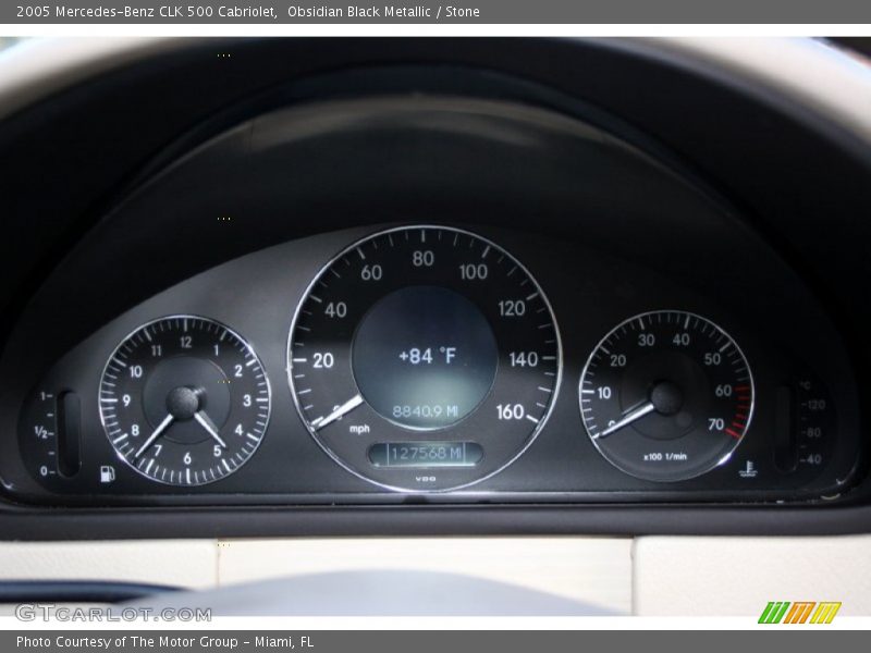 Obsidian Black Metallic / Stone 2005 Mercedes-Benz CLK 500 Cabriolet