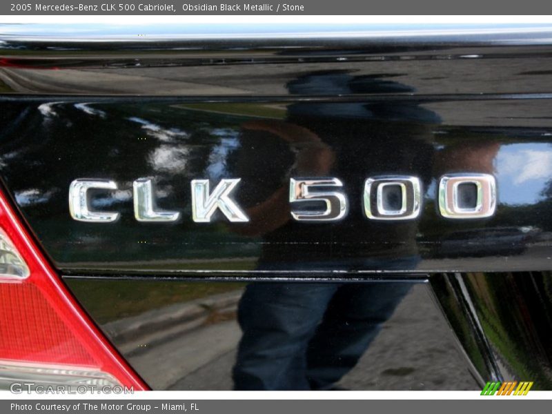Obsidian Black Metallic / Stone 2005 Mercedes-Benz CLK 500 Cabriolet
