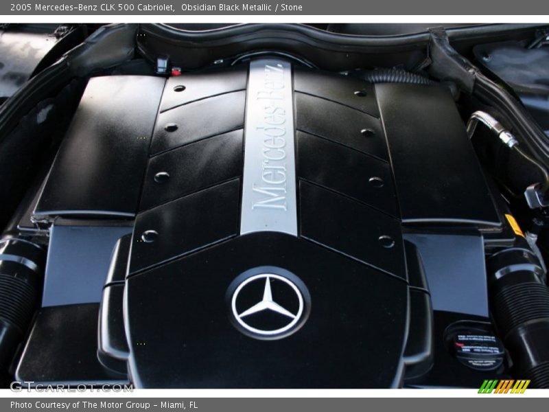Obsidian Black Metallic / Stone 2005 Mercedes-Benz CLK 500 Cabriolet