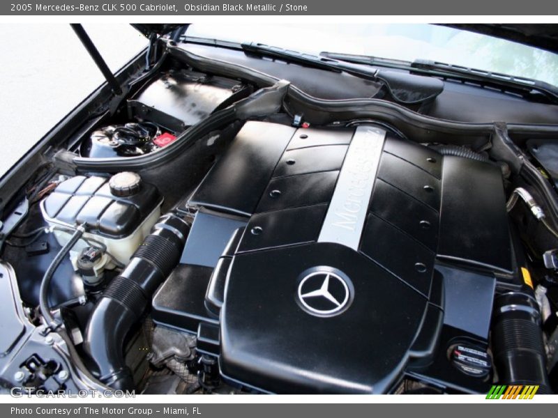 Obsidian Black Metallic / Stone 2005 Mercedes-Benz CLK 500 Cabriolet