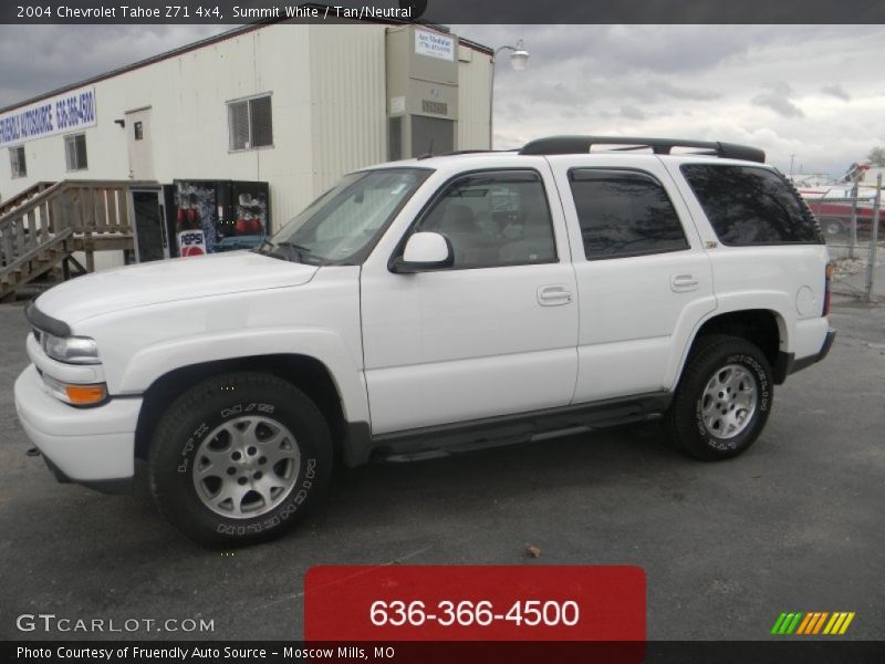 Summit White / Tan/Neutral 2004 Chevrolet Tahoe Z71 4x4