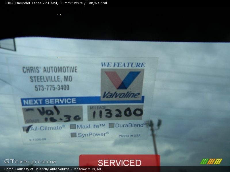 Summit White / Tan/Neutral 2004 Chevrolet Tahoe Z71 4x4