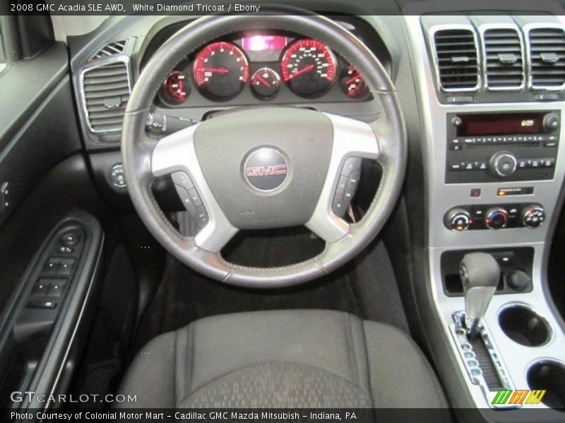 White Diamond Tricoat / Ebony 2008 GMC Acadia SLE AWD