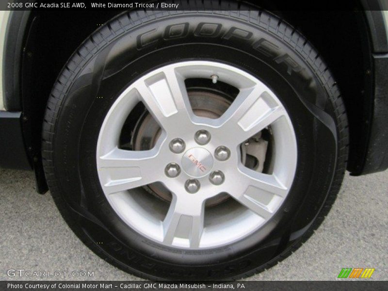 White Diamond Tricoat / Ebony 2008 GMC Acadia SLE AWD