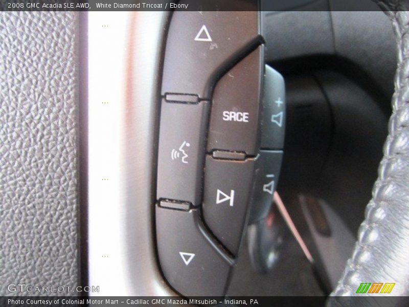 White Diamond Tricoat / Ebony 2008 GMC Acadia SLE AWD
