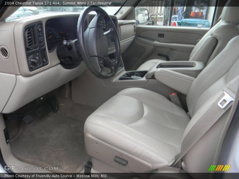 Summit White / Tan/Neutral 2004 Chevrolet Tahoe Z71 4x4