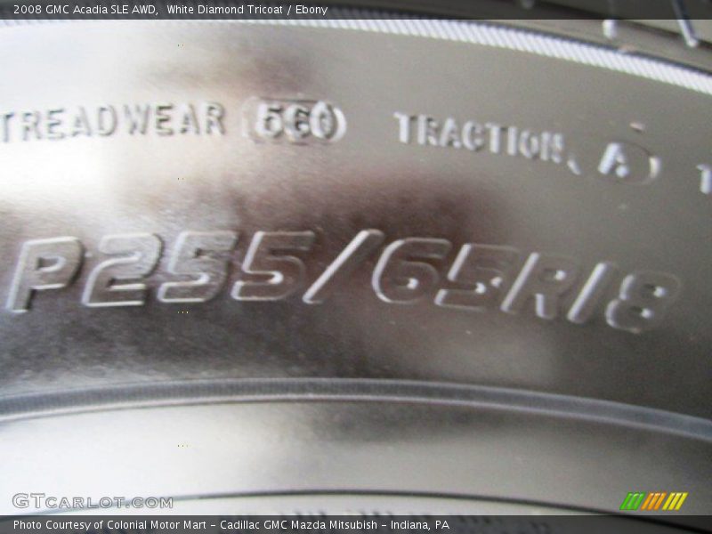 White Diamond Tricoat / Ebony 2008 GMC Acadia SLE AWD