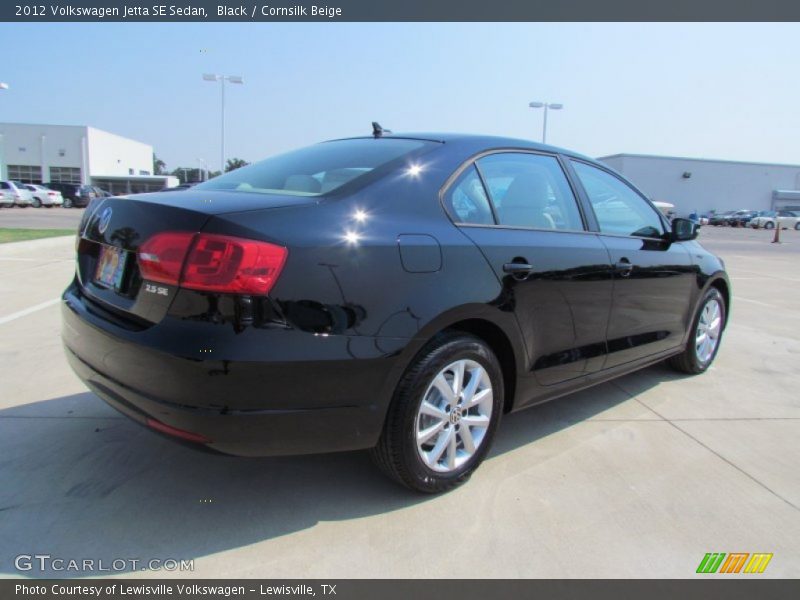 Black / Cornsilk Beige 2012 Volkswagen Jetta SE Sedan