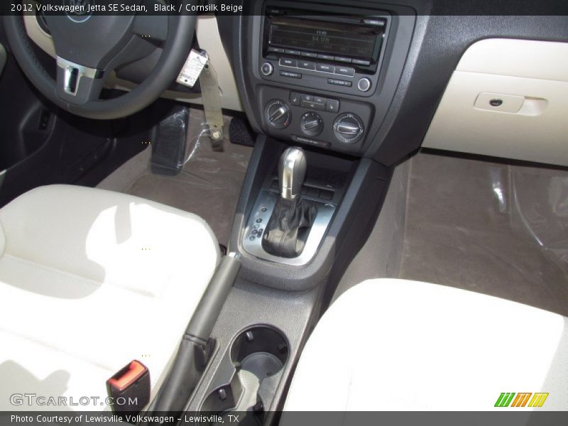 Black / Cornsilk Beige 2012 Volkswagen Jetta SE Sedan