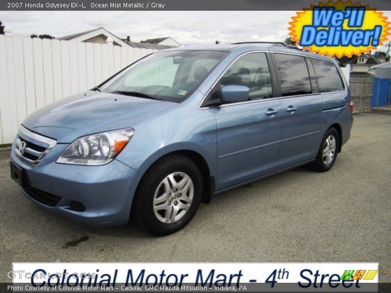 Ocean Mist Metallic / Gray 2007 Honda Odyssey EX-L