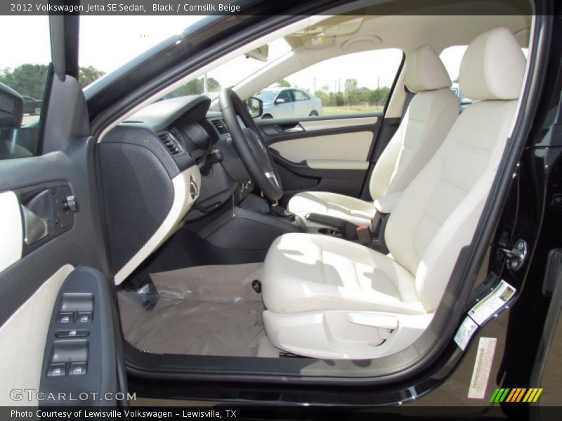Black / Cornsilk Beige 2012 Volkswagen Jetta SE Sedan