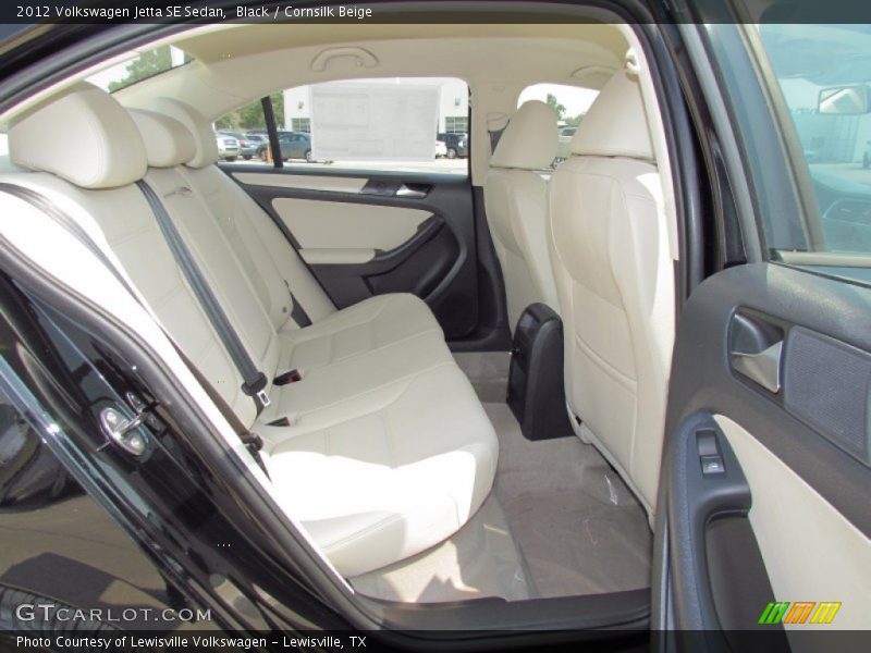 Black / Cornsilk Beige 2012 Volkswagen Jetta SE Sedan