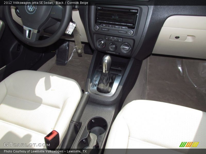 Black / Cornsilk Beige 2012 Volkswagen Jetta SE Sedan