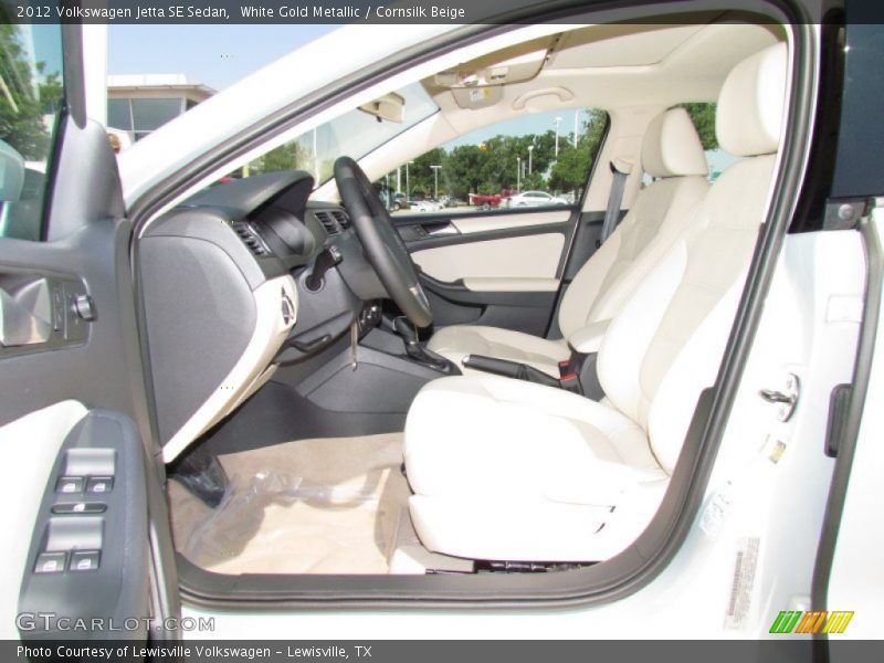 White Gold Metallic / Cornsilk Beige 2012 Volkswagen Jetta SE Sedan