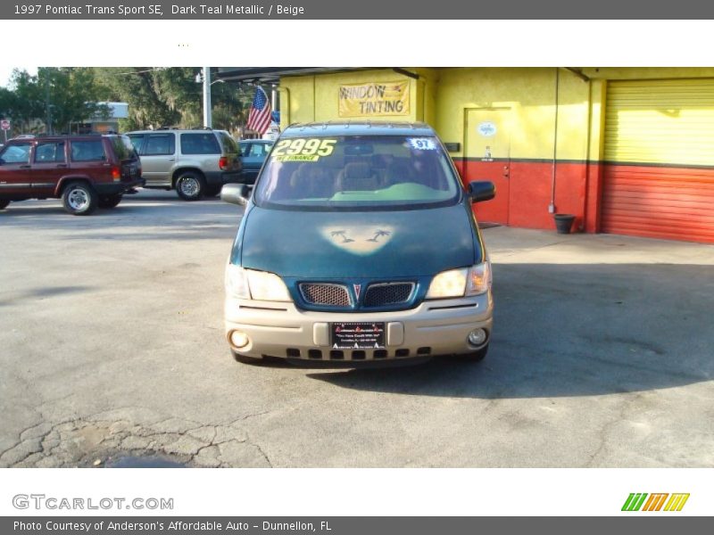 Dark Teal Metallic / Beige 1997 Pontiac Trans Sport SE