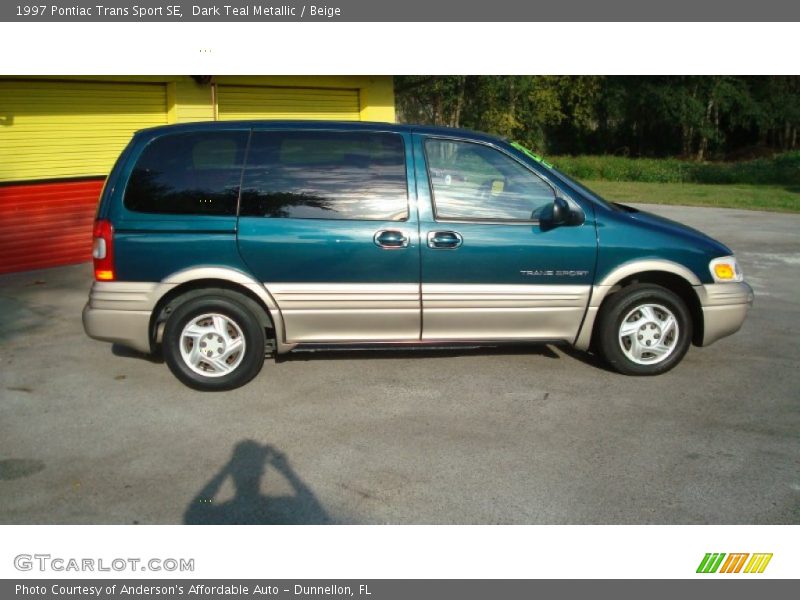 Dark Teal Metallic / Beige 1997 Pontiac Trans Sport SE