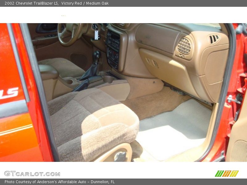 Victory Red / Medium Oak 2002 Chevrolet TrailBlazer LS