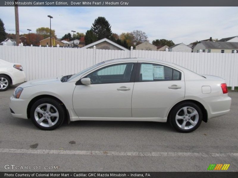 Dover White Pearl / Medium Gray 2009 Mitsubishi Galant Sport Edition