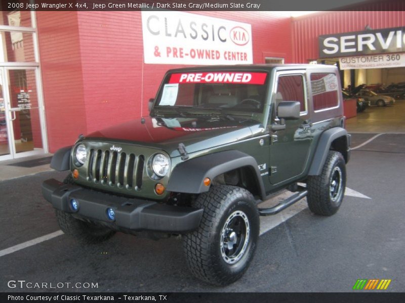 Jeep Green Metallic / Dark Slate Gray/Medium Slate Gray 2008 Jeep Wrangler X 4x4