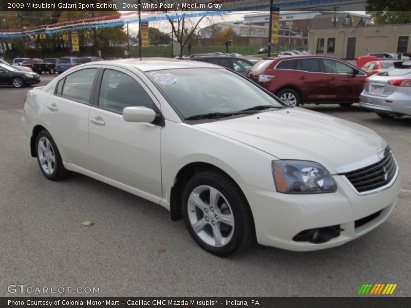 Dover White Pearl / Medium Gray 2009 Mitsubishi Galant Sport Edition