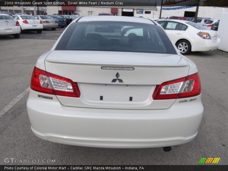 Dover White Pearl / Medium Gray 2009 Mitsubishi Galant Sport Edition