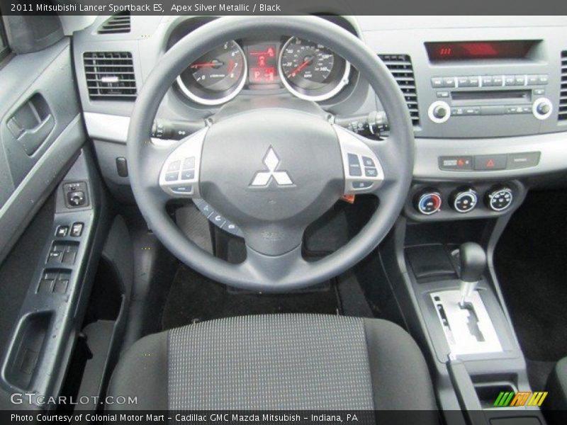 Apex Silver Metallic / Black 2011 Mitsubishi Lancer Sportback ES