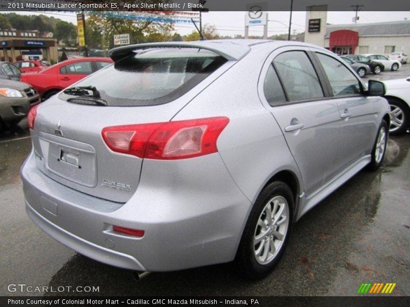 Apex Silver Metallic / Black 2011 Mitsubishi Lancer Sportback ES