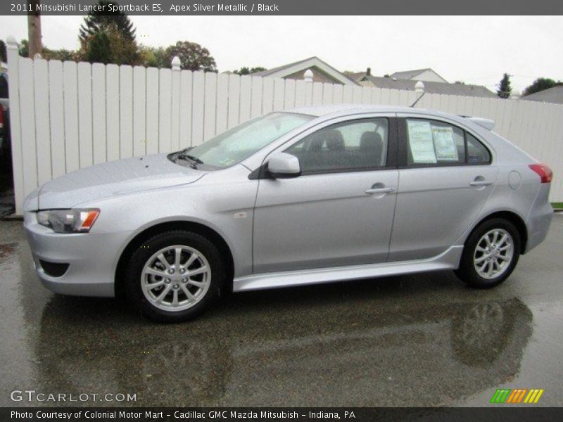 Apex Silver Metallic / Black 2011 Mitsubishi Lancer Sportback ES