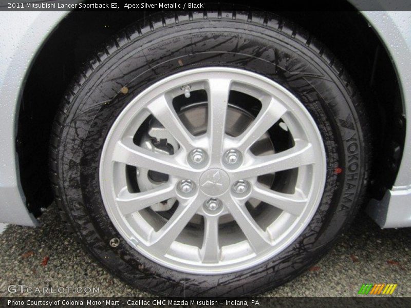 Apex Silver Metallic / Black 2011 Mitsubishi Lancer Sportback ES