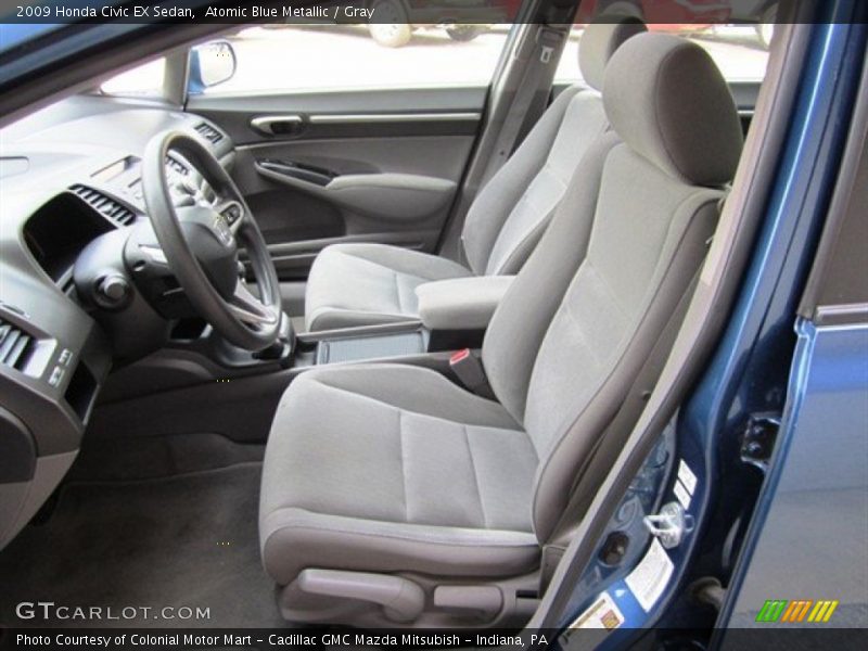 Atomic Blue Metallic / Gray 2009 Honda Civic EX Sedan