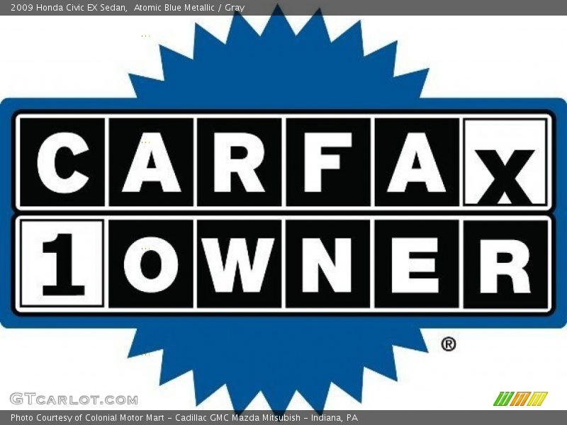 Atomic Blue Metallic / Gray 2009 Honda Civic EX Sedan