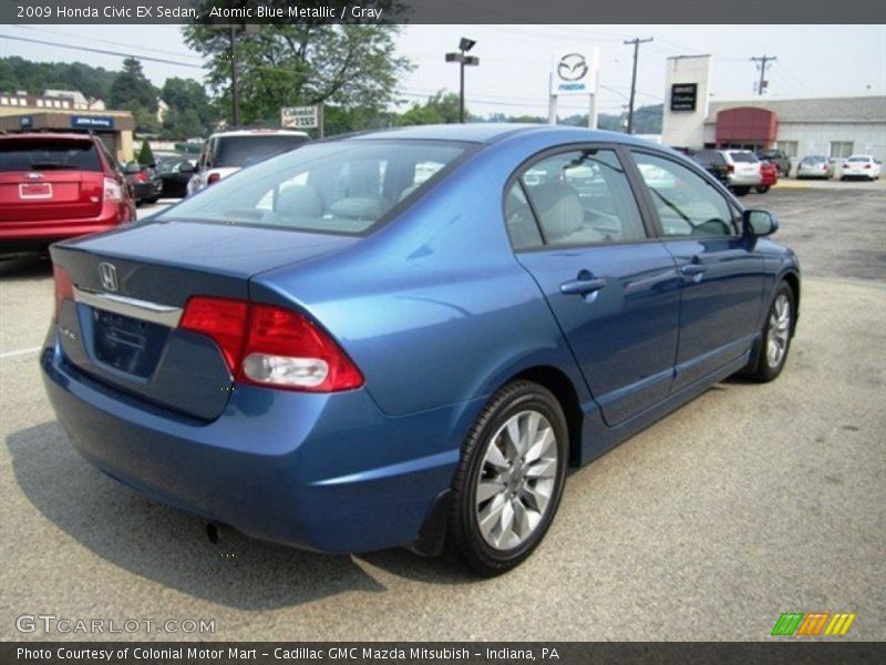 Atomic Blue Metallic / Gray 2009 Honda Civic EX Sedan